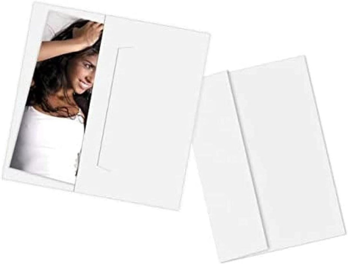 Wit kartonnen fotolijst voor wanddecoratie - 20 x 30 cm