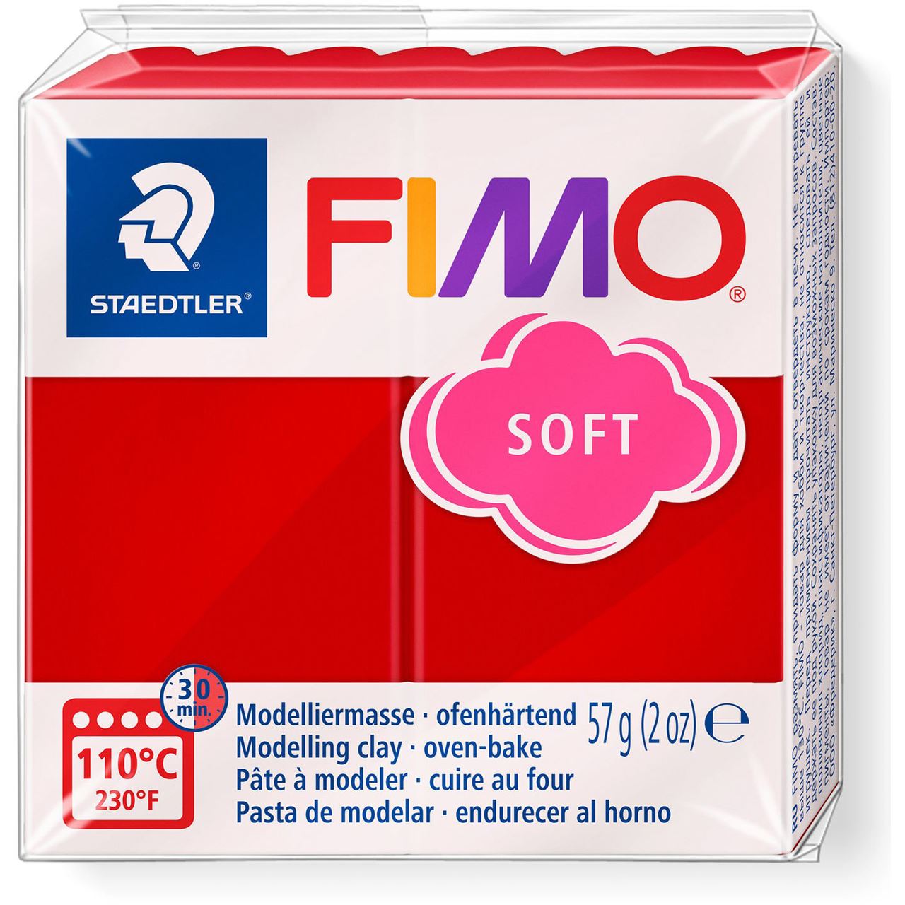 FIMO SOFT Modelliermasse, ofenhärtend, weihnachtsrot, 57 g