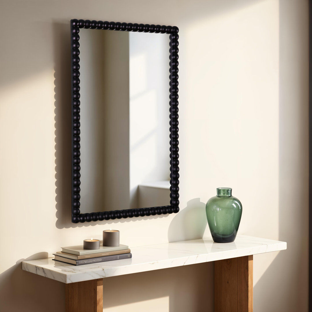World Menagerie Rectangle Wall Mirror Black 90cm H X 9cm D
