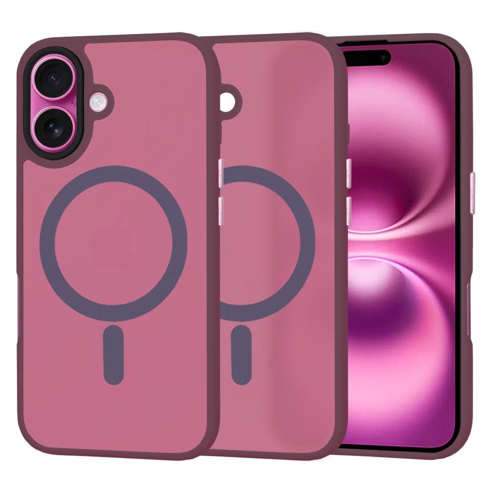 Techsuit - HaloFrost MagSafe Series - iPhone 16 Plus - Bordeaux (Apple iPhone 16 Plus) (56357263)