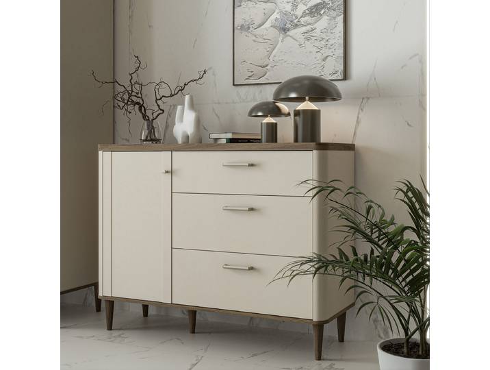 Commode 120 x 92 x 41cm Beige/Marron