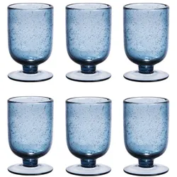 Stielglas Gordes Bullé 25 cl blau x6 - Glas Table Passion