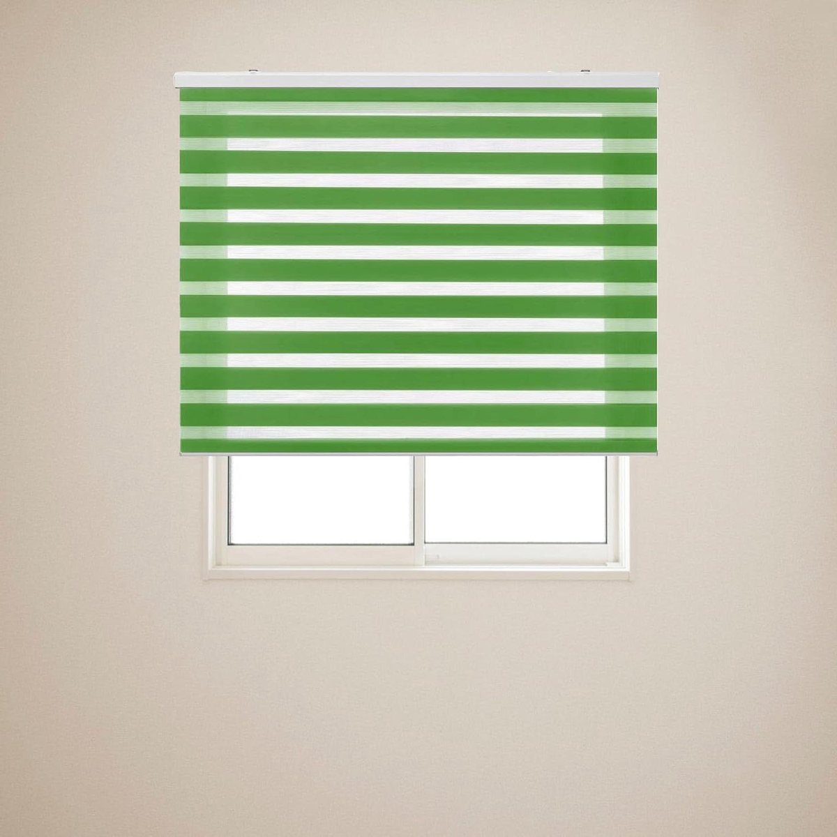 Duo rolgordijn Day & Night zonwerend raamdecoratie groen