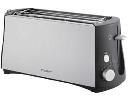 Cloer 3710 Toaster 1380 W 4 Scheibe(n) (Schwarz, Gebürsteter Stahl)