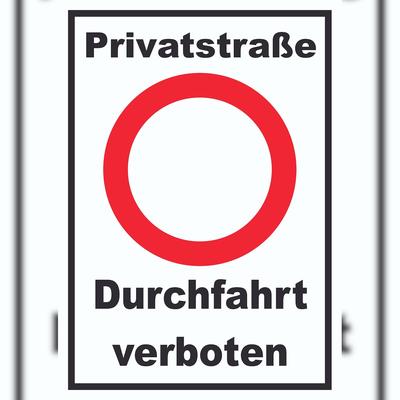 HB-Druck Privatstraße Durchfahrt verboten Schild A0 (841x1189mm)