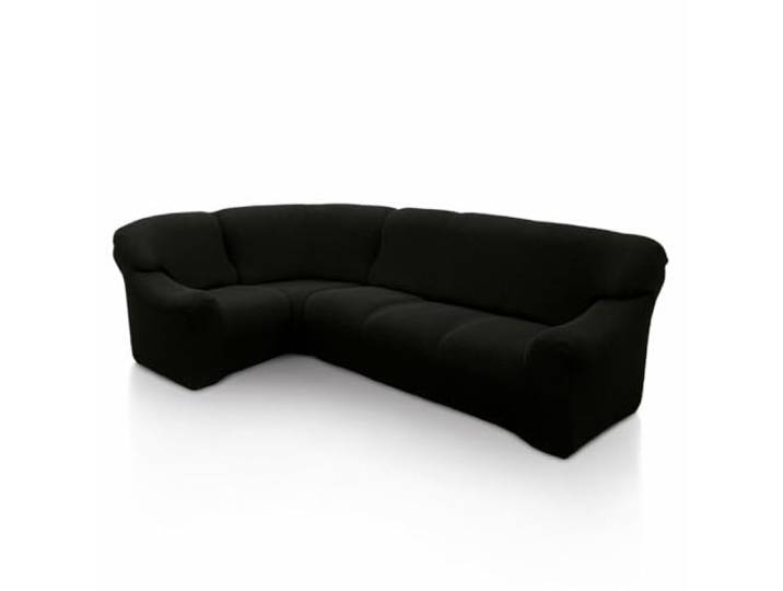 SOFASKINS super elastischer ecksofa überzug, waschbar, hochwertig, atmungsaktiv, bequem und langlebig, Sofa überzug, Einfach anzubringen, Maße (340-540 cm), Farbe Schwarz