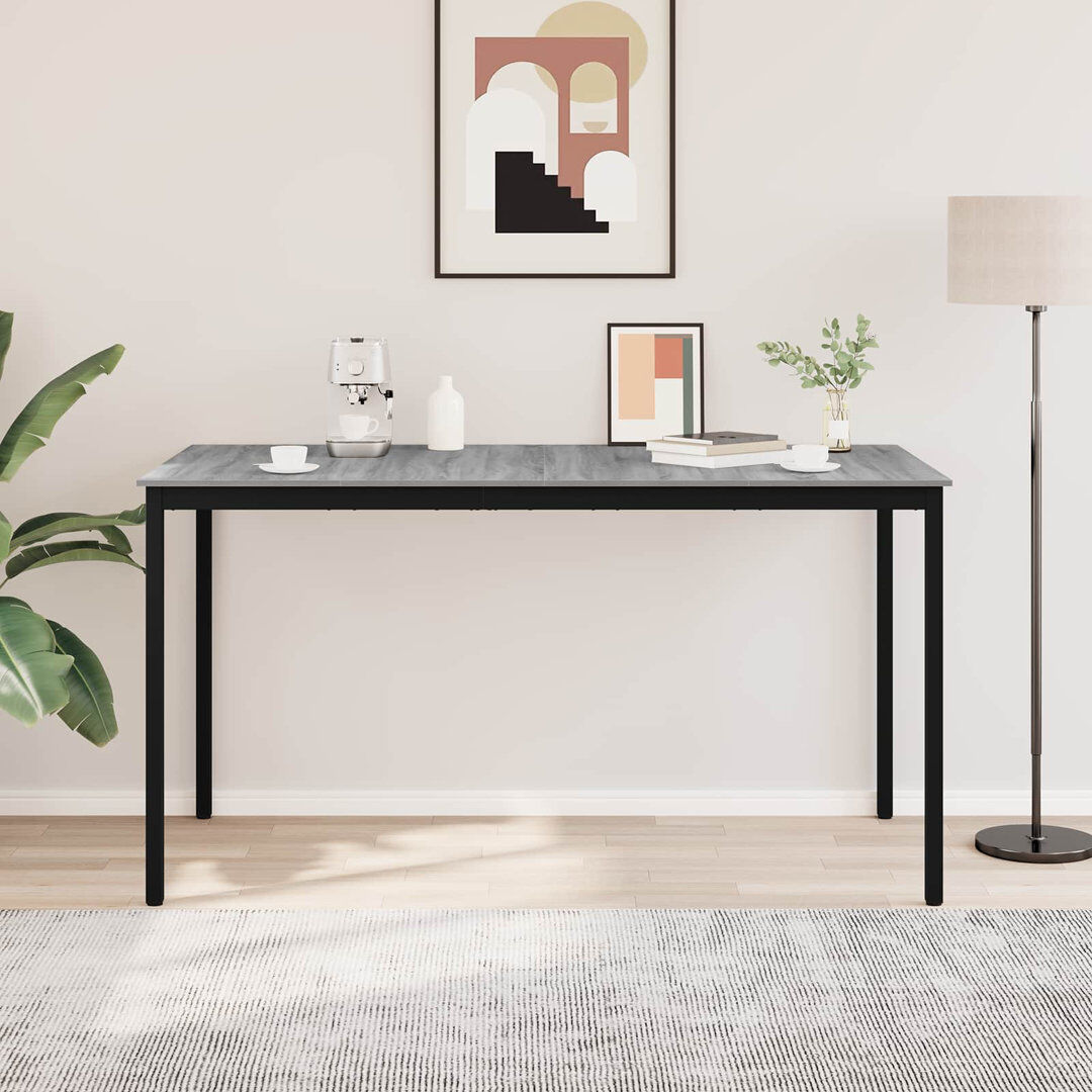 Ebern Designs Standing Bar Table Engineered Wood Grey 105cmH x 200cmL x 100cmW