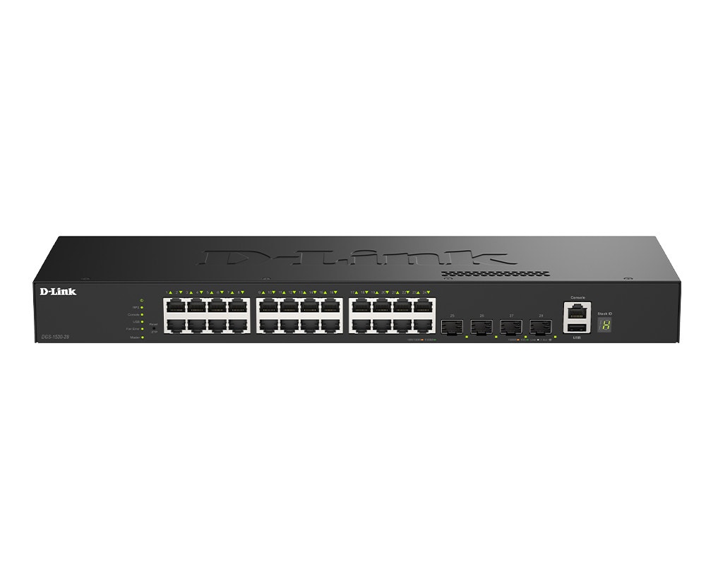 D-Link DGS-1530-28/E Smart Managed 28-Port-Stackable-Gigabit-Switch