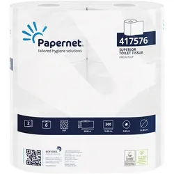 Haushaltstoilettenpapier 50mts 2Fls PAPERNET 6 Rollen