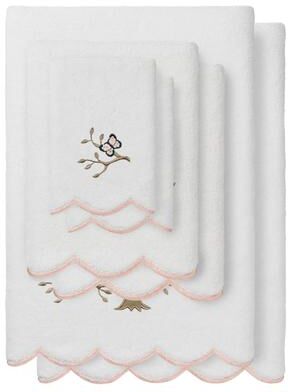 Authentic Hotel and Spa 100% Turkish Cotton TERESA Scallop Embellished Towel Collection.