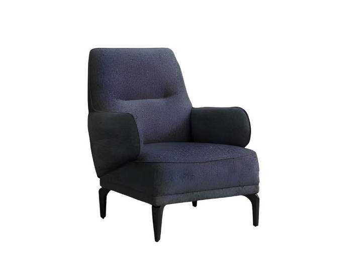 Xlmoebel Sessel Moderner schwarzer Einzelsessel mit hochwertiger Polsterung (Sessel), Hergestellt in Europa