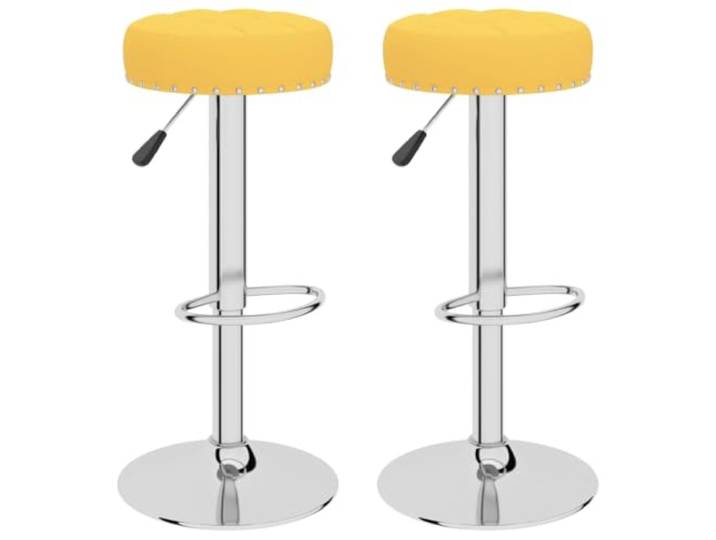 Makastle Barhocker 2 STK. Senfgelb Stoff