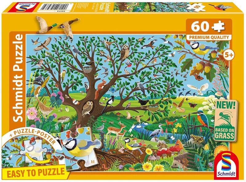 Puzzle 60 pcs Animaux dans le jardin - Schmidt