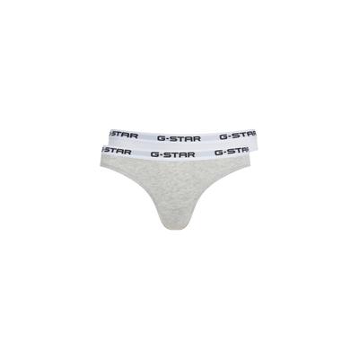 Funktionsunterhose G-STAR "G-STAR OBSIDIAN", Damen, Gr. XS, hellweiß, light grau marl, 95% Baumwolle, 5% Elasthan, Unterhosen Funktionsunterhose