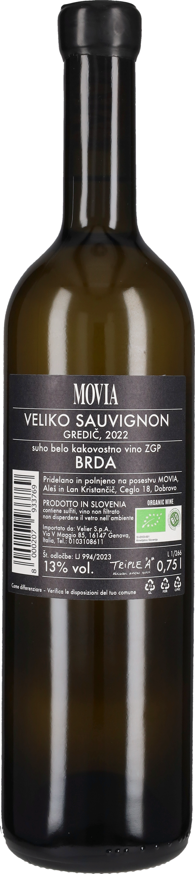Movia Sauvignon 'Veliko Vinia Gredic' 2022
