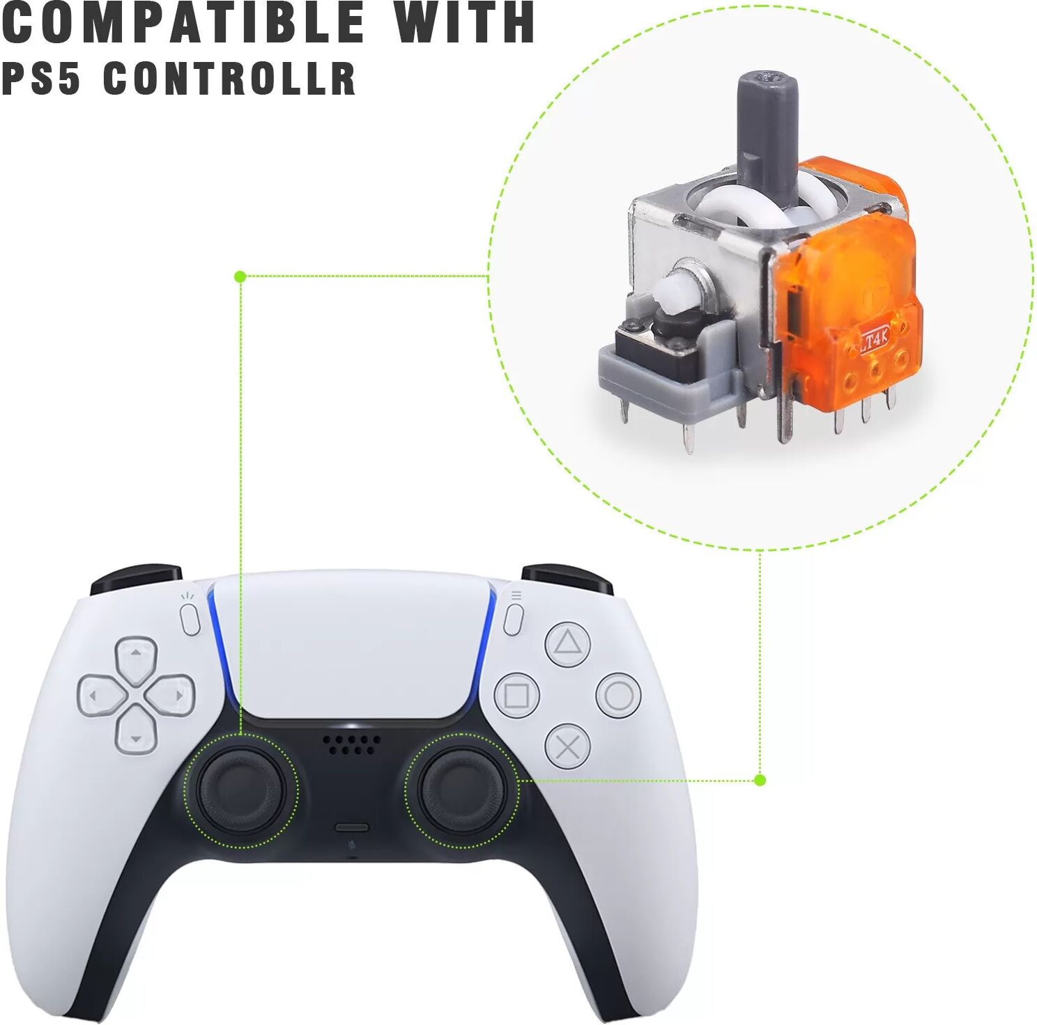 INF TMR Hall Joystick für PS5 – Hohe Präzision und geringer Stromverbrauch
