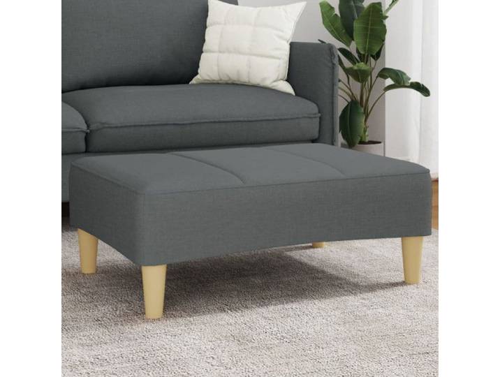 Repose pied gris foncé 77x55x31 cm tissu
