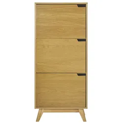 Buffet hoch skandinavisch helles Heveaholz L60 cm LEENA