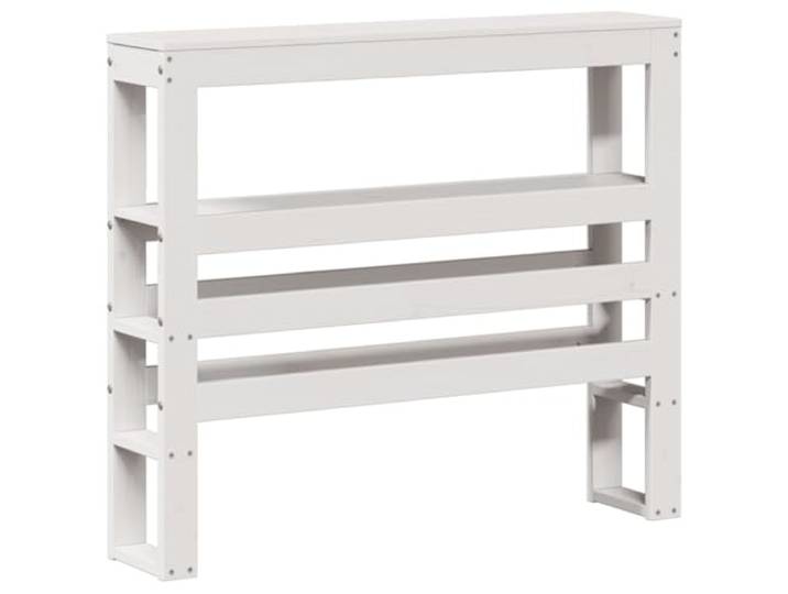 vidaXL Kopfteil mit Ablagen Weiß 75 cm Massivholz Kiefer
