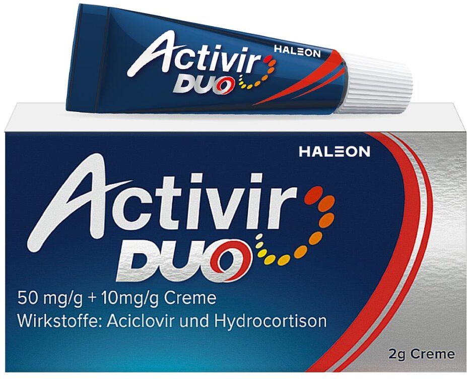 Activir DUO 50mg/g + 10mg/g Lippenherpes Creme bei Fieberblasen 2g
