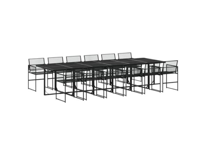 vidaXL 13-delige Tuinset poly rattan zwart, loungeset, loungeset tuin, tuinbankenset, tuintafel, loungeset buiten, tuinset lounge, tuin loungeset
