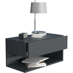 VCM, Nachttisch, Holz Wandschublade Nachtschrank Wandboard Schublade Konsole Nachttisch Usal XL 60 cm (60 x 32 x 30 cm)