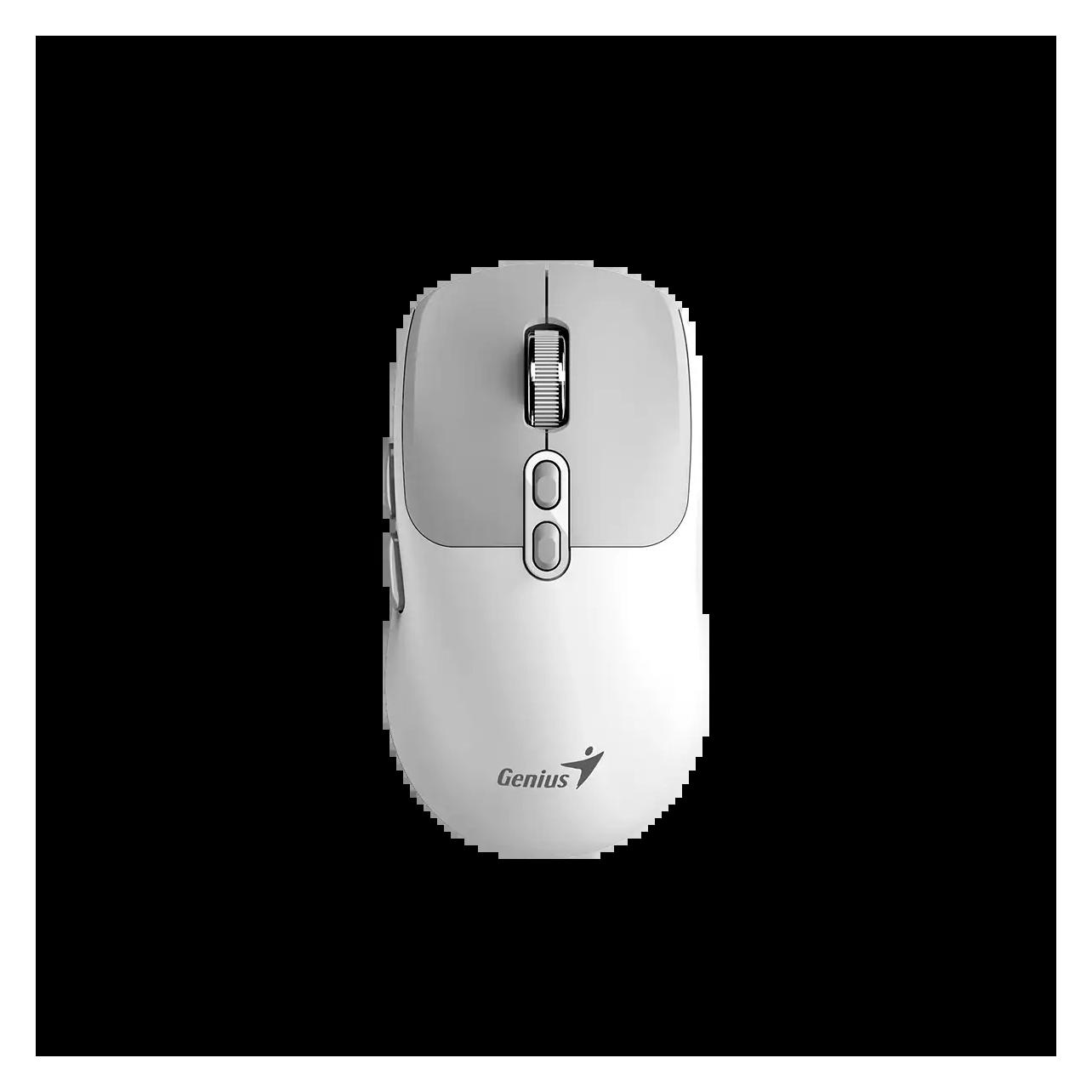 Genius NX-8080S weiss-grau / Optische Funkmaus / 1600 dpi / Copilot / 7 Tasten / 1x AA (Kabellos) (31030042401)