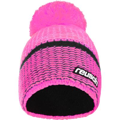 Beanie REUSCH "Reusch Mütze Noah Beanie für Sport & Freizeit", Damen, pink (weiß, pink), 100% Polyacryl, mehrfarbig, unifarben, Mützen Beanie, mit Innenfutter