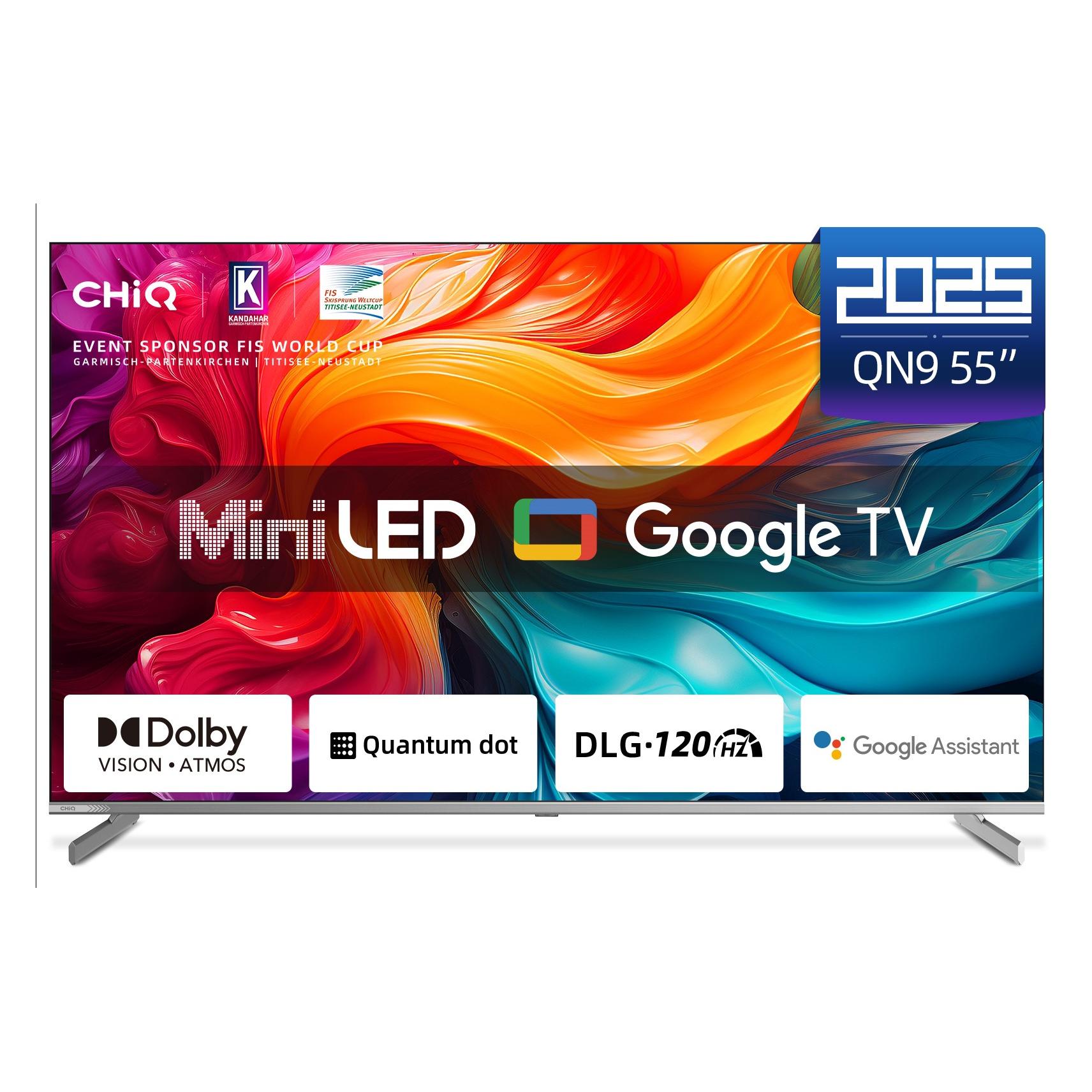 CHiQ M55QN9V TV 55", UHD MiniLED Google TV DLG 120 Hz (55", QLED, 4K) (M55QN9V)