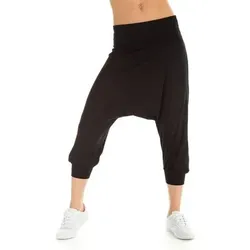WINSHAPE Damen UNISEX 3/4-Haremshose WBE7, Größe XS in Schwarz Schwarz