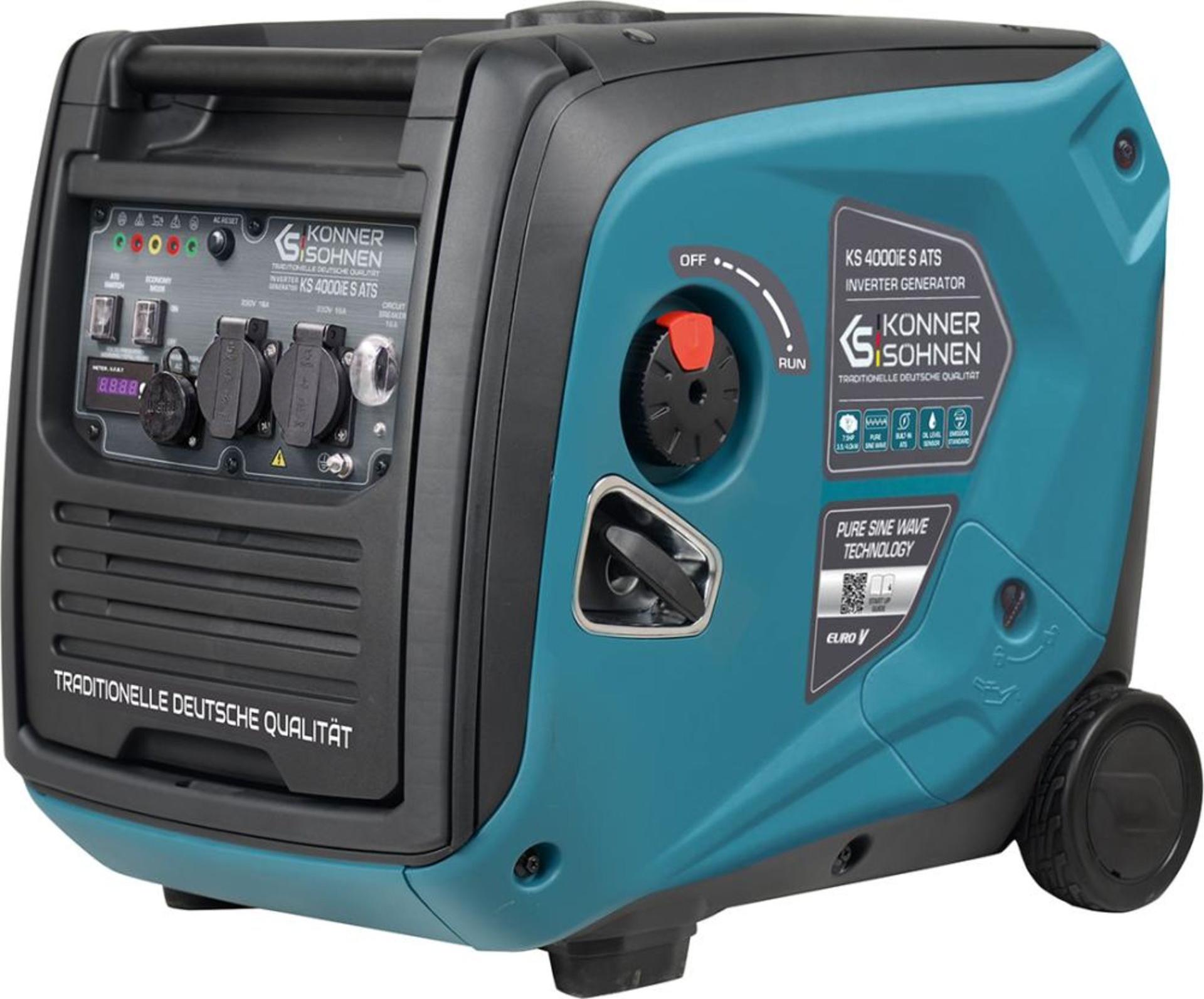 Könner & Söhnen KS 4000iE S ATS, 3500 W, 230 V, 12 l, Benzin, 1,6 l/h, Manual/Electronic/Auto