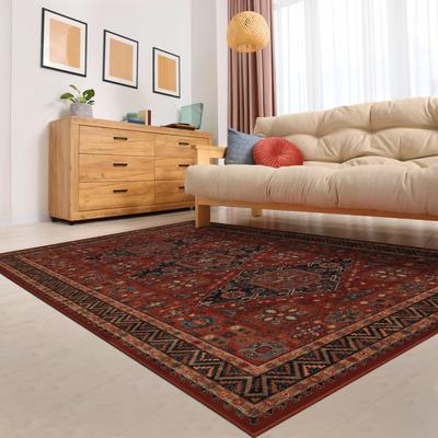 Dream Decor Rugs Parish Rio Burgundy Oriental Wool Area Rug
