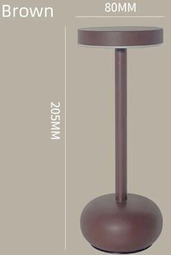 Inspired Living LumiTouch Rechargeable LED Table Lamp With 3 Color Touch Control & USB Charging brown