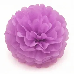 Creativery 1 Pompon 20cm Seidenpapier Pompoms Papierblumen Hängedeko Partydeko Kugeln Helllila