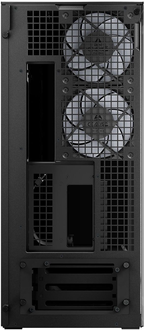 Arctic Xtender ARGB Tempered Glass E-ATX Mid Tower PC Case - With Vertical GPU Mount - Black