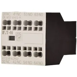 Eaton 199311 Hilfsschalterbaustein, 4 -polig, Ith= 16 A, 2 S, 2 Ö, Frontbefestigung, Push-in-Klemmen, DILM7 - DILM38 DILM32-XHI22-PI  - 5 Stück