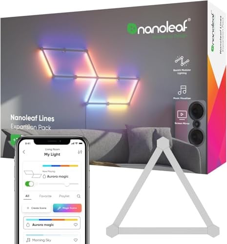 Nanoleaf Lines Uitbreidingspakket met 3 lichtstrips, Meerkleuren (RGBW)