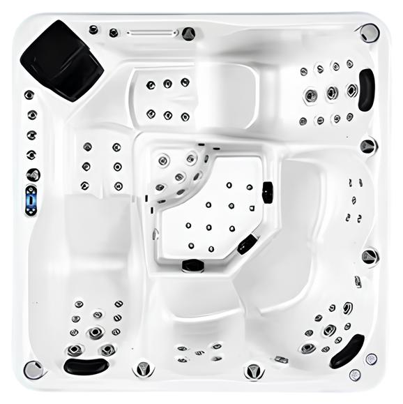Whirlpool Blubberbad Hydromassagewanne Spa-Bad Whirlwanne 200x200 cm