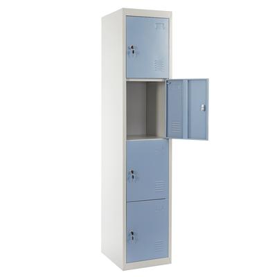 Mendler Schließfach Boston T163, Schließfachschrank Wertfachschrank Spind, Metall 180x38x45cm ~ blau