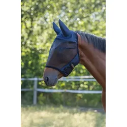 Covalliero Fliegenschutzmaske SuperFly mit Ohrenschutz navy, Größe: Pony