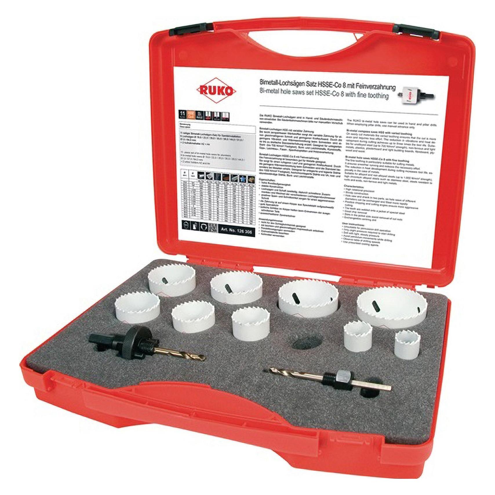 Ruko Drill bit set 19-64mm HSS Co8 (126306)