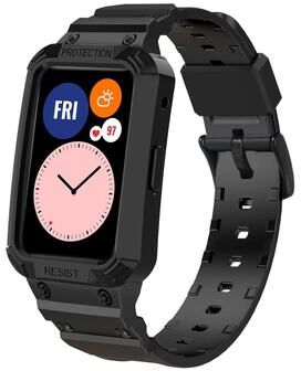 Everyday Crate Huawei Watch Fit 2020 Honor Watch ES 2020 TPU Watch Band Adjustable Replacement Strap Black