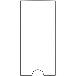 100 Rechtecktaschen, 35 x 75 mm, Schmalseite offen, 100 Stück, PP, transparent