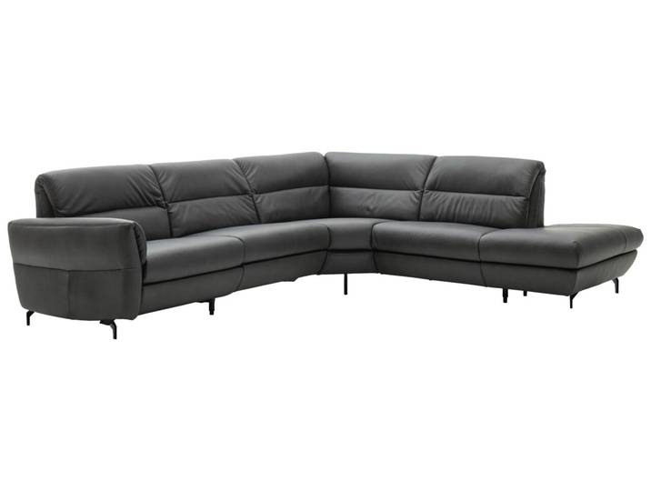 Schöner Wohnen Ecksofa SALERNO, anthrazit, Leder