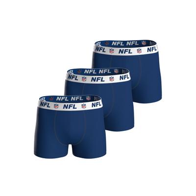 Boxershorts NFL "Boxershort NFL SHIELD 3pk Boxers 3er Pack", Herren, Gr. S, blau (dunkelblau), Obermaterial: 95% Baumwolle CO. 5% Elasthan EL., Unterhosen