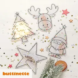 Bastelanleitung Schüttelkarten aus Transparentpapier "Weihnachten", inkl. Druckvorlagen