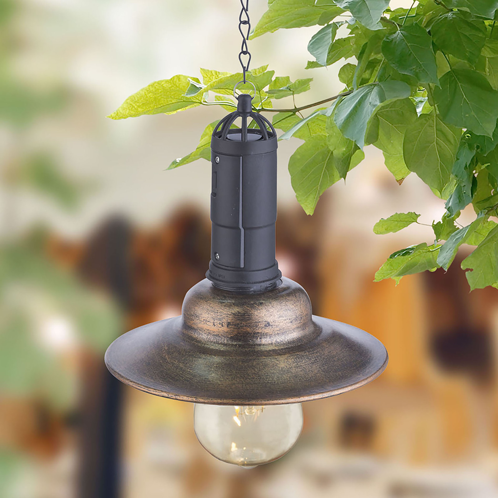 home24 Solarlamp bruin/transparant Ø 16cm