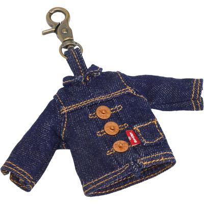 Schlüsselanhänger LEVI'S "LEVI'S MINI TRUCKER CHARM", Herren, blau (ocean indigo wash 1), Baumwolle, Schlüsselanhänger Schlüsselanhänger, Mini Jeansjacke für Schlüsselbund, Tasche oder Rucksack mit Karabiner