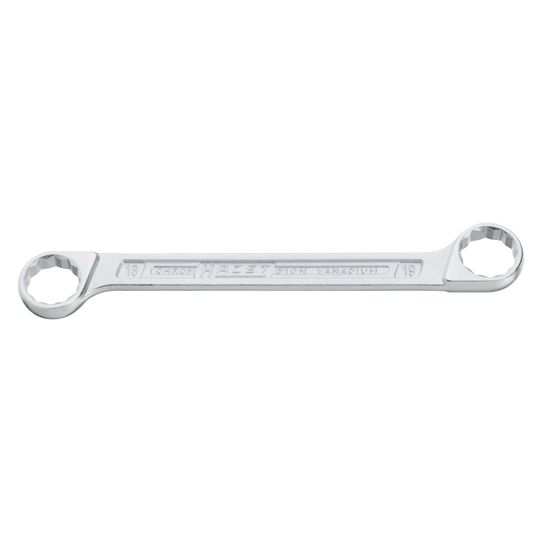 Hazet Doppel-Ringschlüssel 610N-21X23 Aussen Doppel-Sechskant-Tractionsprofil 21 x 23 mm (14 mm, 15 mm) (610N-21X23)