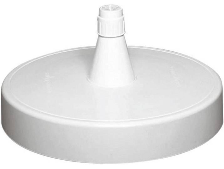 Ambia Garden Sonnenschirmständer, Weiß, Kunststoff, wetterbeständig, Einsätze für unterschiedliche Rohrstärken, Sonnenschutz, Sonnenschirmständer